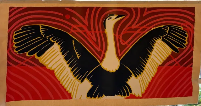 Bush Turkey Rising by Molly Hunt, 1800 x 900mm