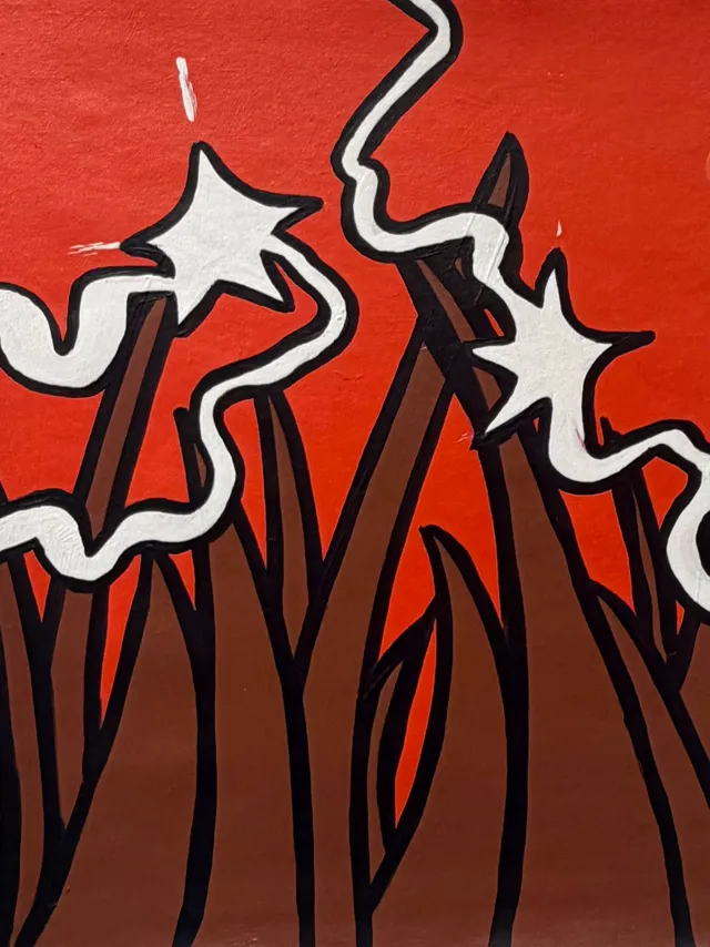 Cultural Burn by Molly Hunt, 60 x 60mm