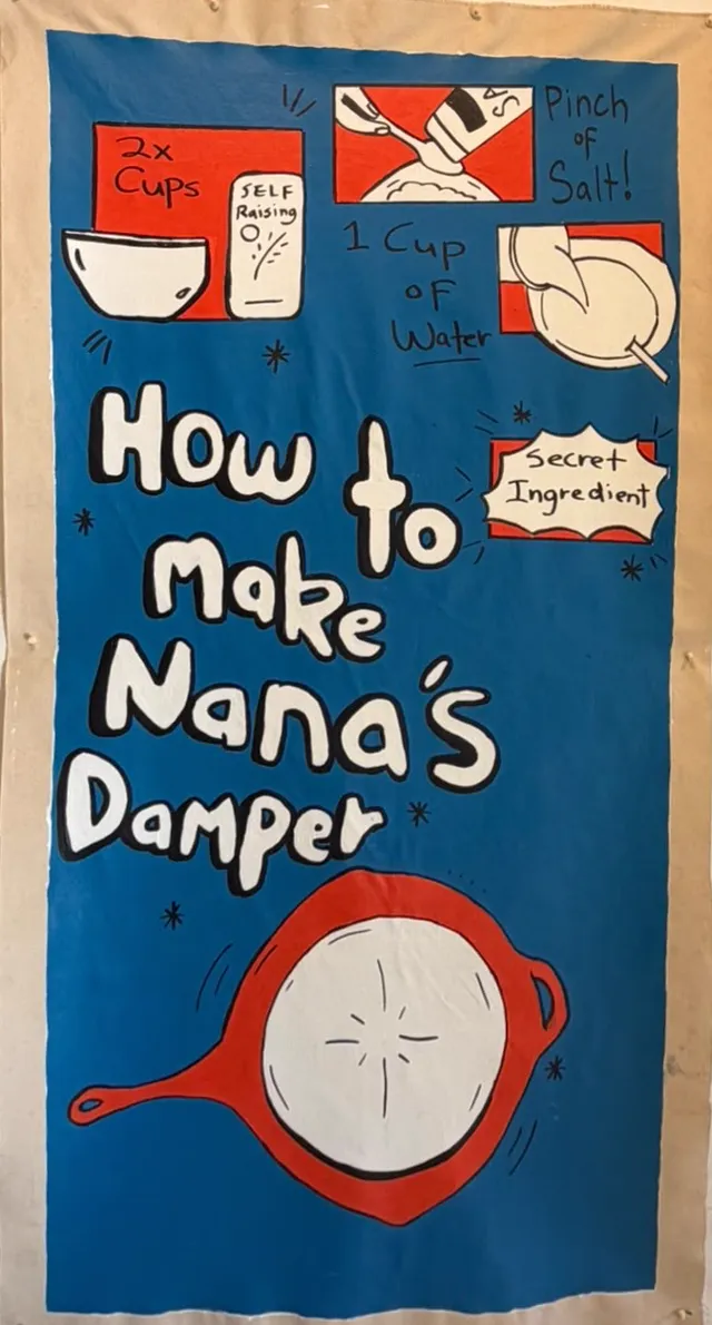 Nanas Damper by Molly Hunt, 1800 x 900mm