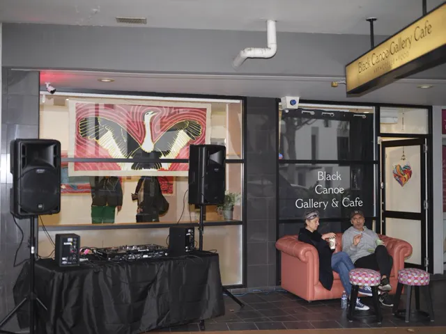 The Black Canoe on Instagram — inside the gallery and café